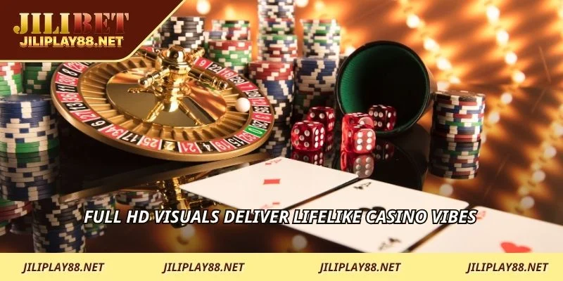Full HD visuals deliver lifelike casino vibes