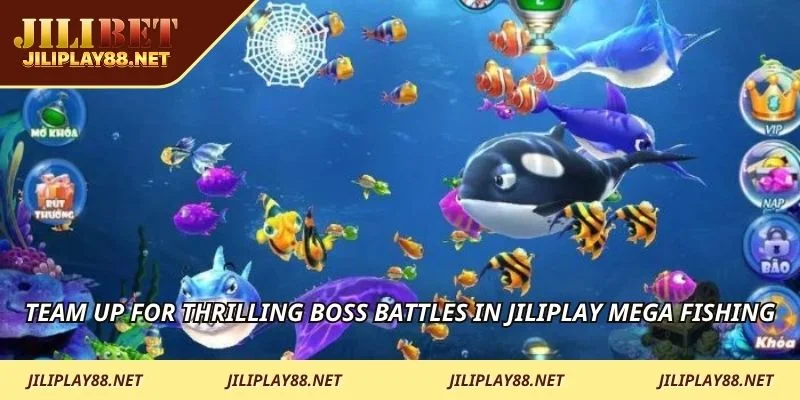 Team up for thrilling boss battles in JILIPLAY Mega Fishing